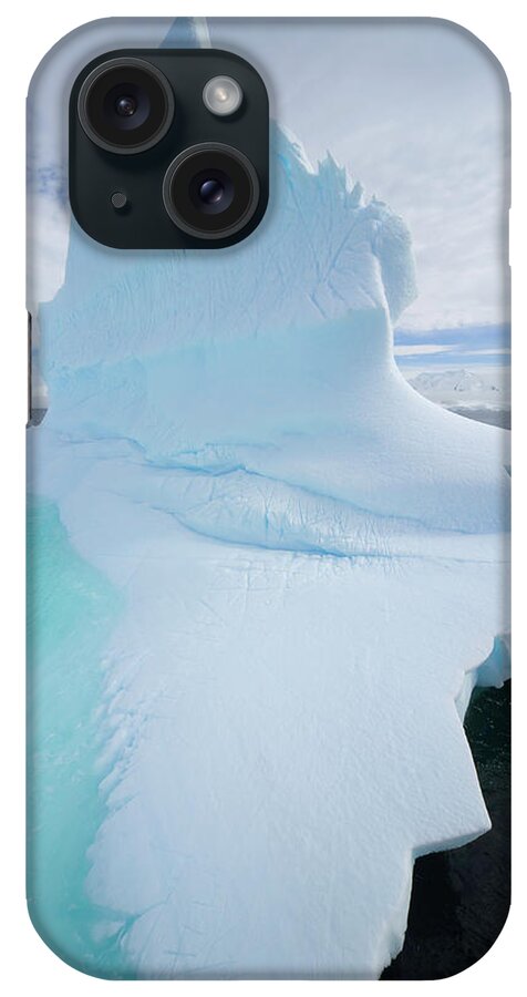 Scenics iPhone Case featuring the photograph Iceberg And Clouds, Antarctic Peninsula by Eastcott Momatiuk