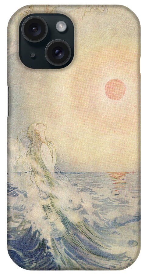 Little Mermaid iPhone Case featuring the mixed media The Little Mermaid, Illustration from by Honor C Appleton