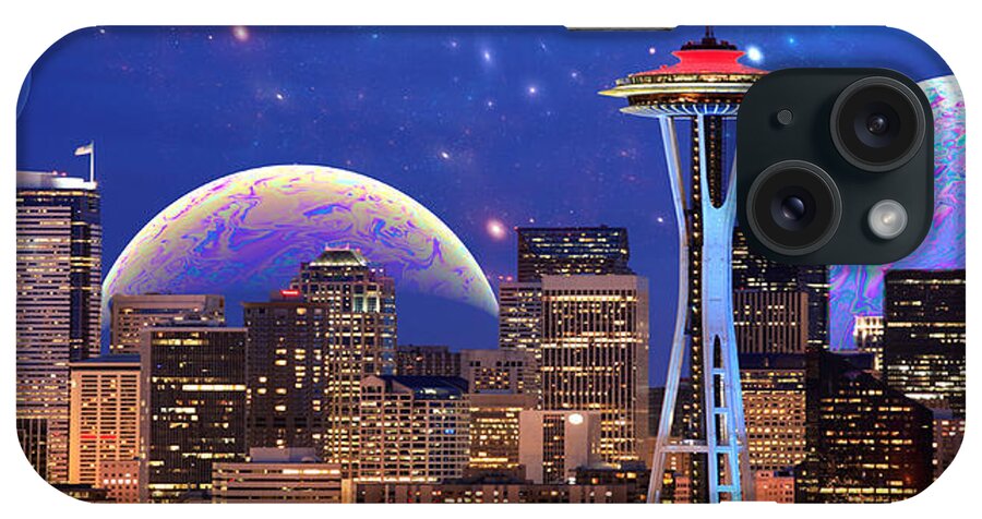 Seattle iPhone Case featuring the digital art Imagine the Night by Paisley O'Farrell