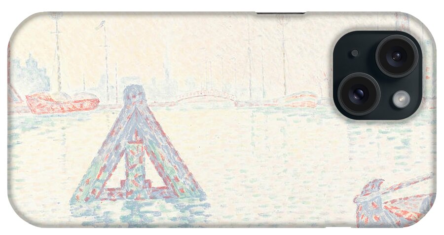 19th Century Art iPhone Case featuring the relief In Holland-The Buoy by Paul Signac