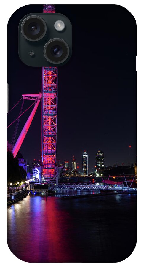 London Eye iPhone Case featuring the photograph In the blink of an eye 2 by Steev Stamford