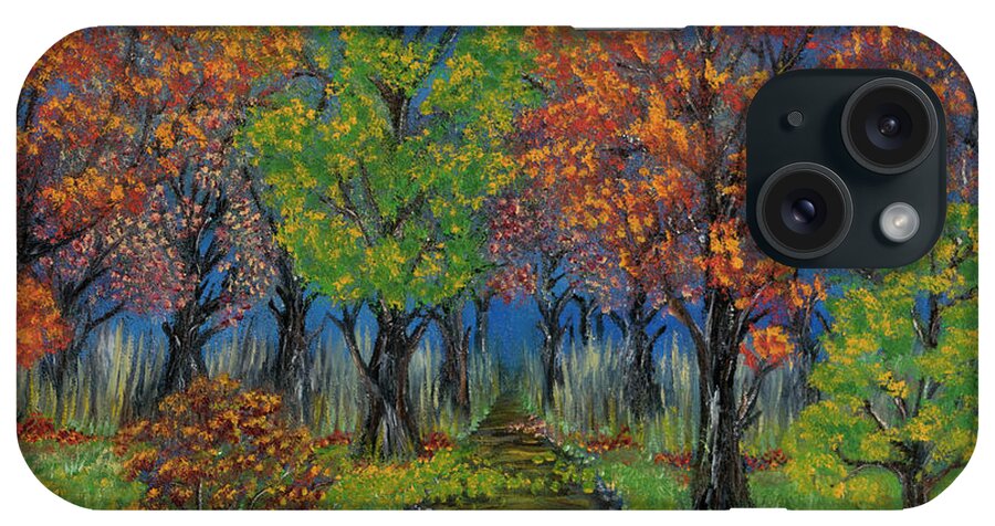 Acrylic Painting iPhone Case featuring the painting In The Fall by The GYPSY