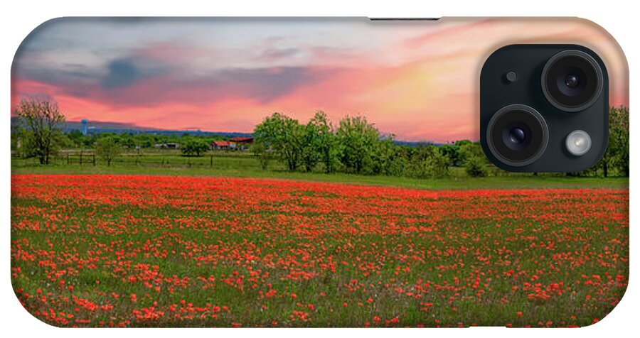  Postcards From Texas iPhone Case featuring the photograph Indian Paintbrush Field by G Lamar Yancy