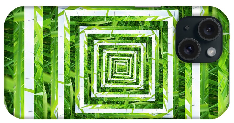 Alpine iPhone Case featuring the digital art Infinity Tunnel Lake Grass by Pelo Blanco Photo