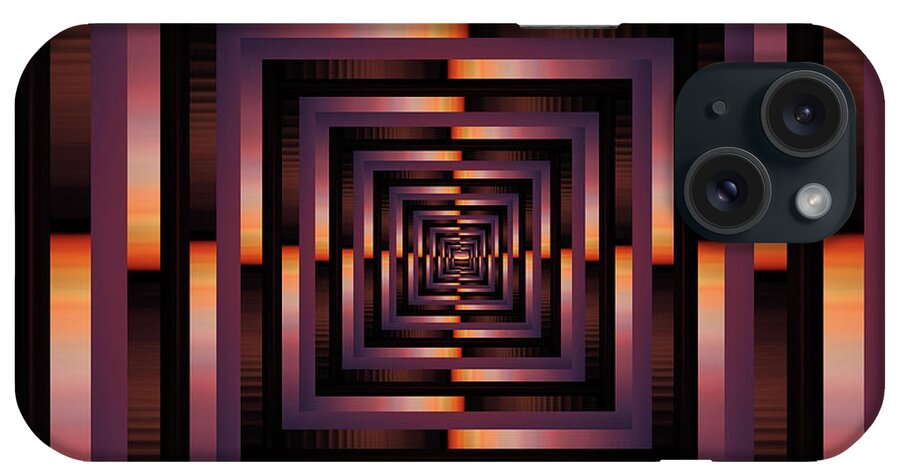 View iPhone Case featuring the digital art Infinity Tunnel Sunset by Pelo Blanco Photo