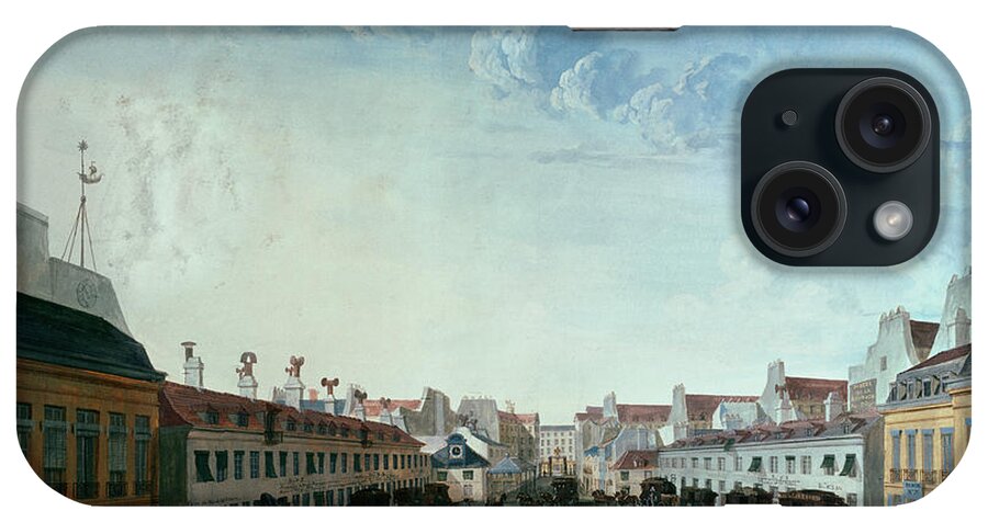 Postal Service iPhone Case featuring the painting Interior Courtyard Of The Imperial Stage-coach Service, Early 19th Century by French School