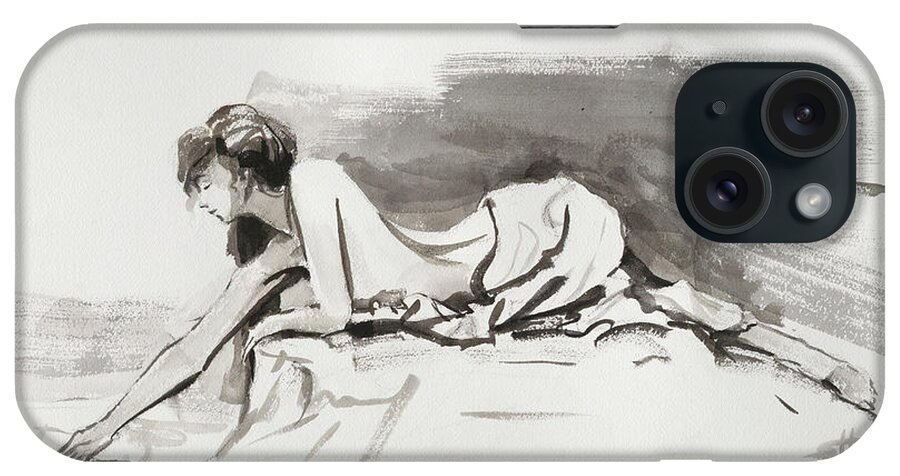 Woman iPhone Case featuring the painting Introspection by Steve Henderson