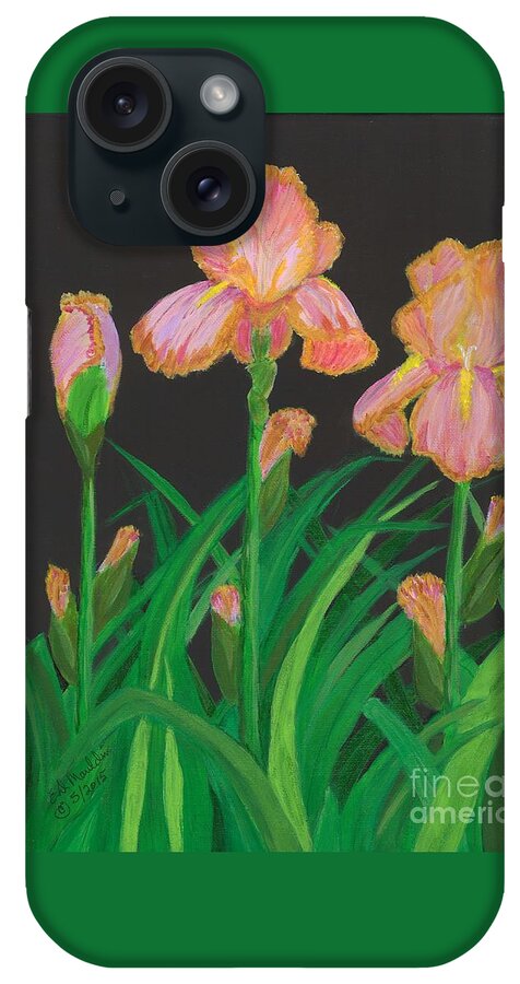 Irises iPhone Case featuring the painting Irises by Elizabeth Mauldin