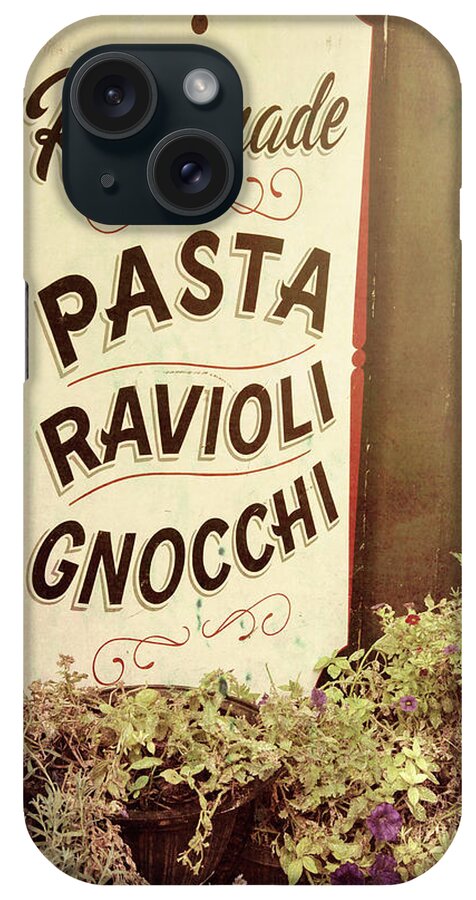 Italian Food Sign iPhone Case featuring the photograph Italian Food Sign by Joann Vitali