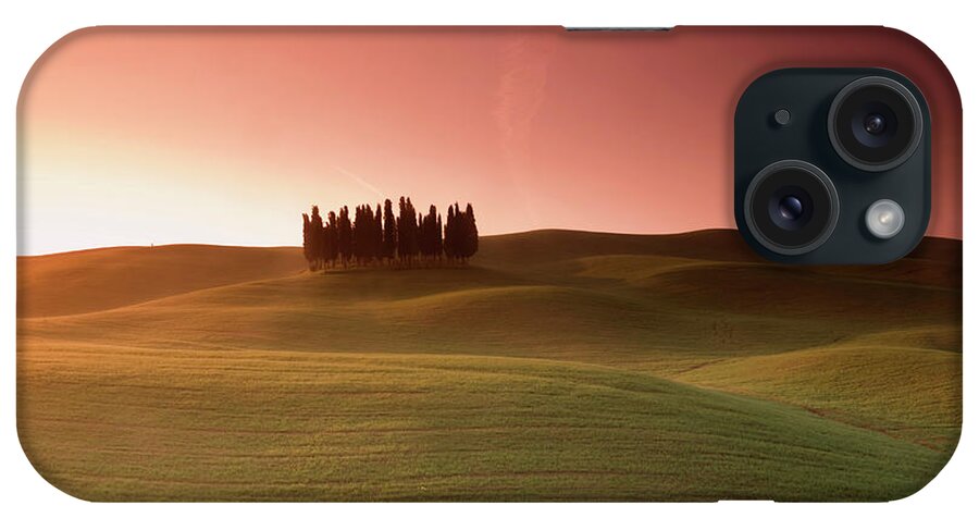Scenics iPhone Case featuring the photograph Italy, Tuscany, Val Dorcia, Cypress by Buena Vista Images