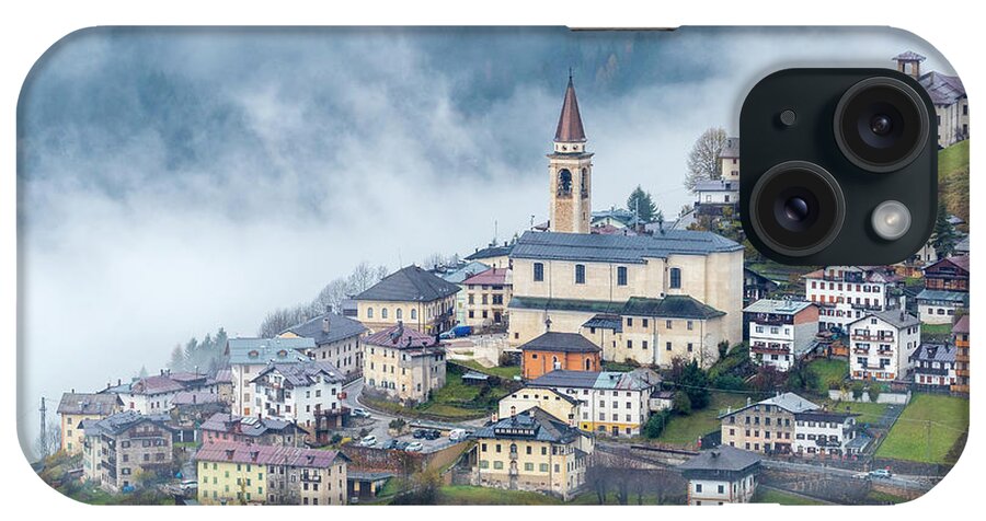 Estock iPhone Case featuring the digital art Italy, Veneto, Belluno District, Alps, Dolomites, Cadore, Comelico Superiore, Candide Seen From Costa by Sebastian Wasek