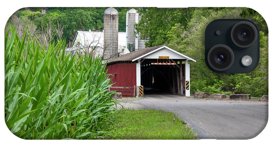 Jacksons iPhone Case featuring the photograph Jacksons Mill Covered Bridge - Lancaster County by Bill Cannon