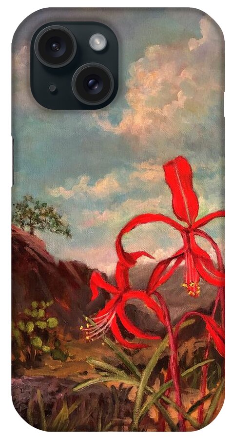 Lily iPhone Case featuring the painting Jacobean LIly Of Mexico by Rand Burns