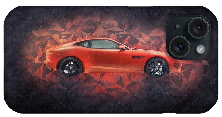 Jaguar F-type iPhone Case featuring the digital art Jaguar F-Type by Airpower Art