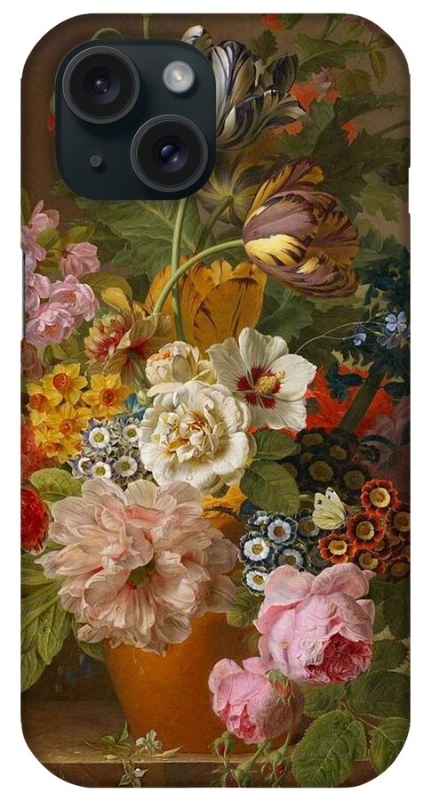 Flower iPhone Case featuring the painting Jan Frans Van Dael 1764-1840 Flowers Bouquet 3 by Jan Frans Van Dael