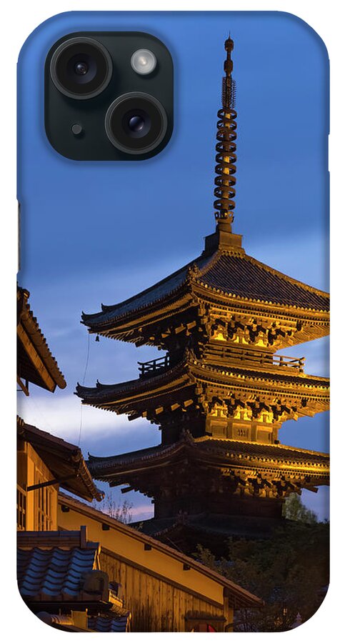 Estock iPhone Case featuring the digital art Japan, Kyoto, Yasaka Pagoda by Mark Thomas