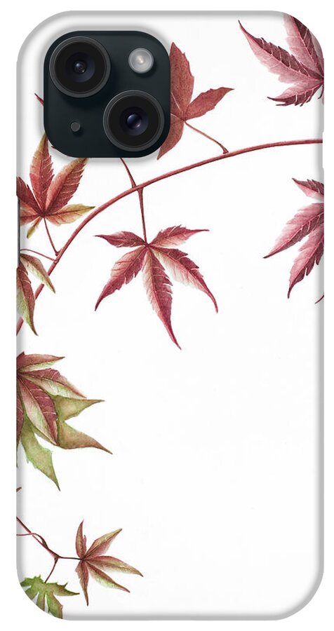 Japanese Maple iPhone Case featuring the painting Japanese Maple by Deborah Kopka