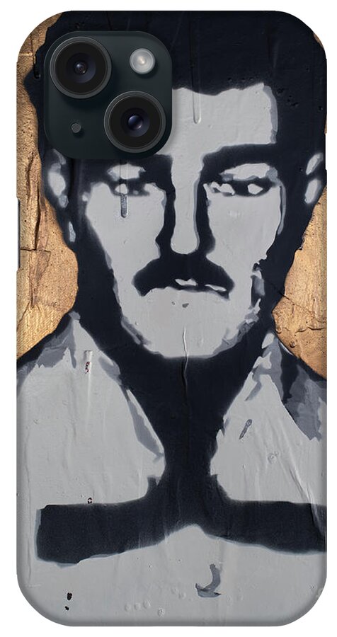  iPhone Case featuring the mixed media Jesus Malverde  by SORROW Gallery