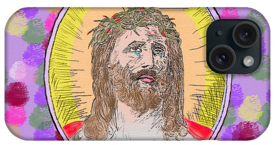 Jesus iPhone Case featuring the painting Jesus Maranatha by Donna L Munro
