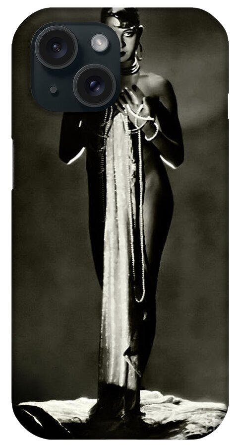 Josephine Baker iPhone Case featuring the photograph Josephine Baker 1929 by Sad Hill - Bizarre Los Angeles Archive