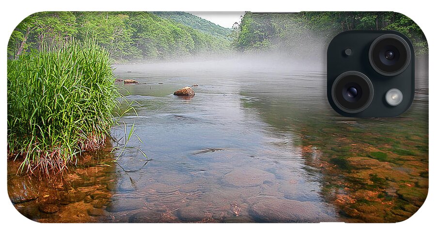 Farmington River iPhone Case featuring the photograph June Morning Mist by Tom Cameron