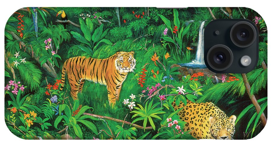 Jungle iPhone Case featuring the painting Jungle by Betty Lou