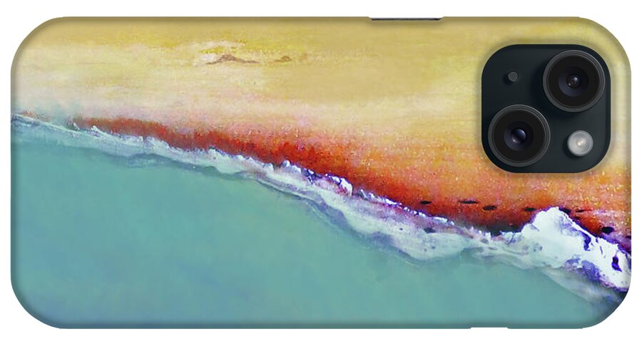 Abstract iPhone Case featuring the mixed media Just Beachy 300 by Sharon Williams Eng