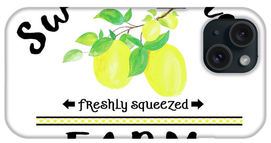 Just Lemons 1 iPhone Case featuring the mixed media Just Lemons 1 by Lightboxjournal