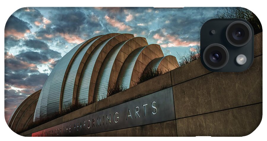 America iPhone Case featuring the photograph Kauffman Arts Center Sunrise - Downtown Kansas City by Gregory Ballos