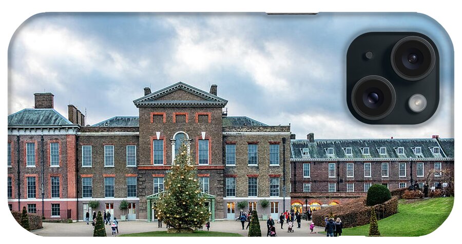 London iPhone Case featuring the photograph Christmas at Kensington Palace, Front View by Marcy Wielfaert