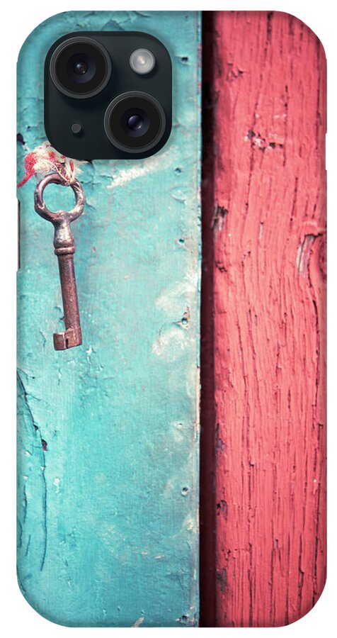 Security iPhone Case featuring the photograph Key In Old Wooden Door by Johner Images