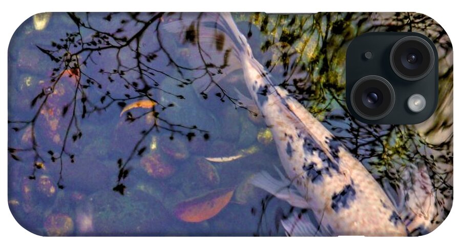 Koi iPhone Case featuring the photograph Koi and Reflections by Peter Mooyman