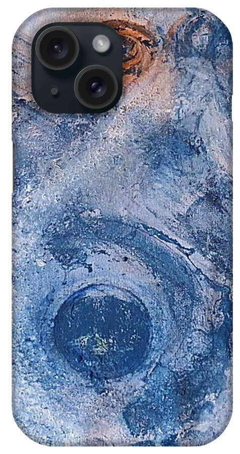 Abstract iPhone Case featuring the painting La Donna del Lago by 'REA' Gallery