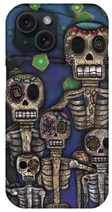 Day Of The Dead iPhone Case featuring the photograph La Familia by Abril Andrade