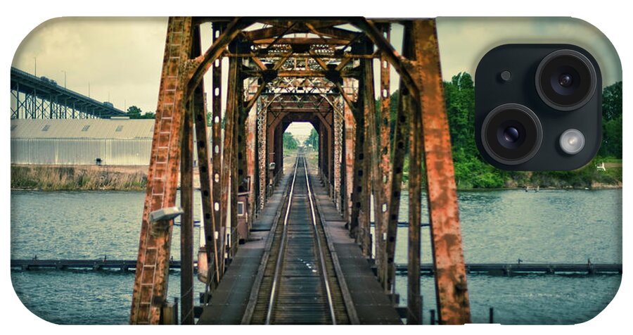 Tranquility iPhone Case featuring the photograph Lake Charles Railroad Bridge by Hal Bergman Photography