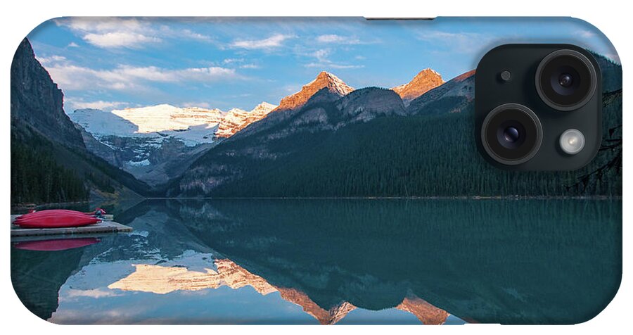 Lake Louise iPhone Case featuring the photograph Lake Louise Sunrise by Tim Kathka