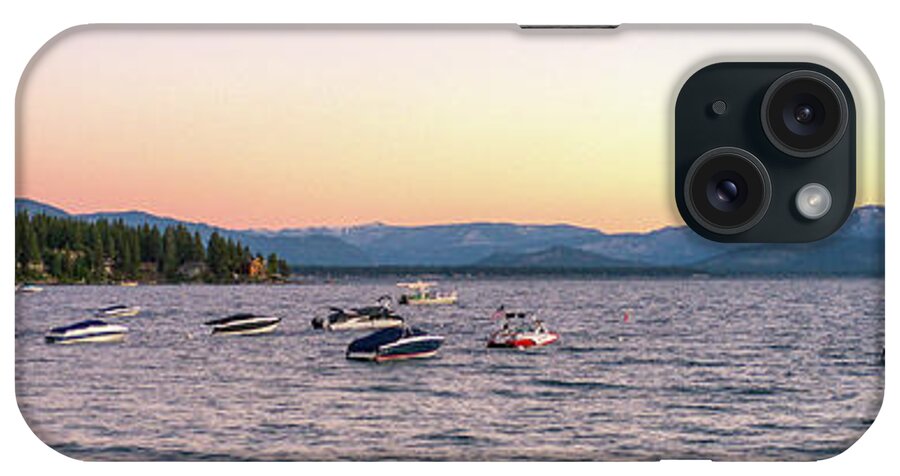 Lake Tahoe iPhone Case featuring the photograph Lake Tahoe Pink Sky by Anthony Giammarino