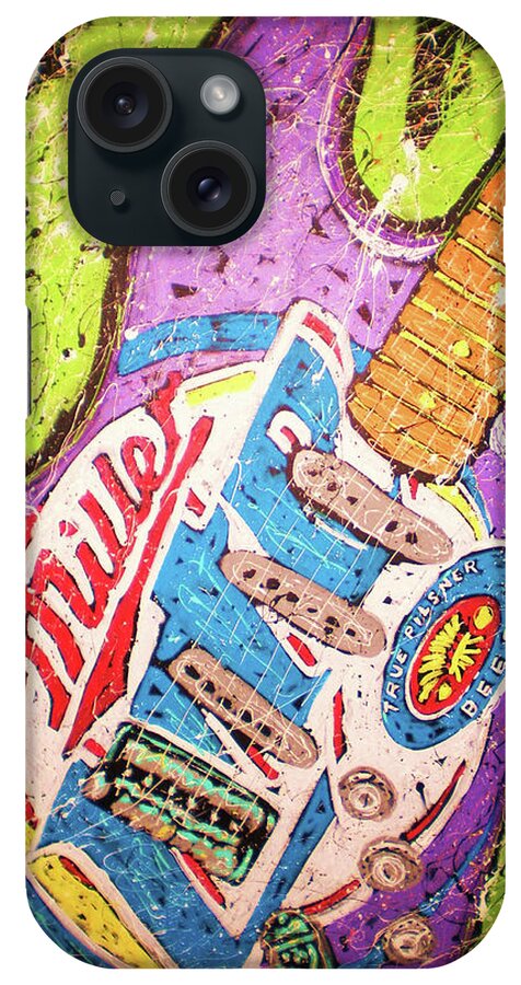Modern iPhone Case featuring the painting Lambert Guitar Miller by Rock Demarco