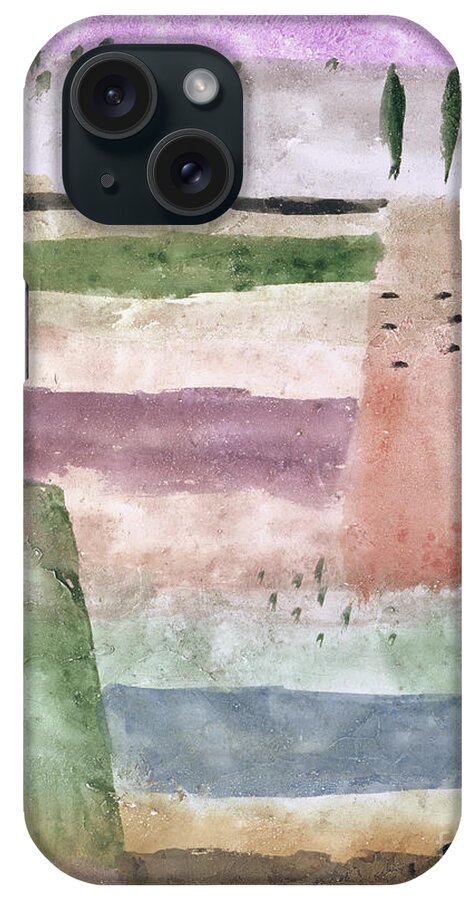 Trees iPhone Case featuring the painting Landscape With Poplars, 1929 by Paul Klee