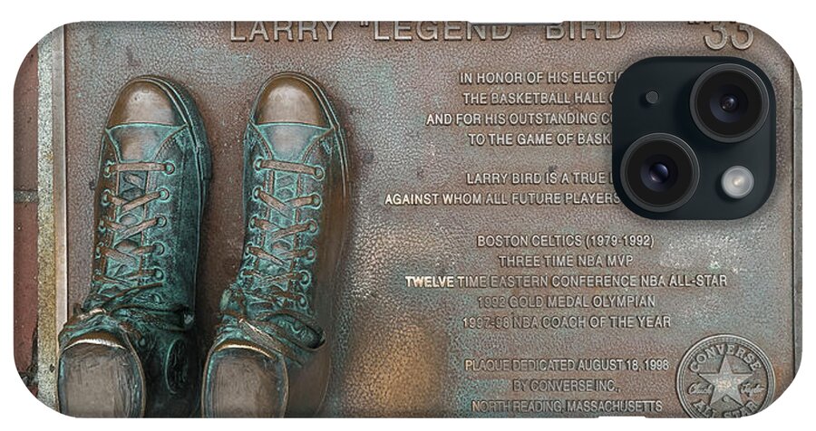 Photography iPhone Case featuring the photograph Larry Bird Plaque, Faneuil Hall by Panoramic Images