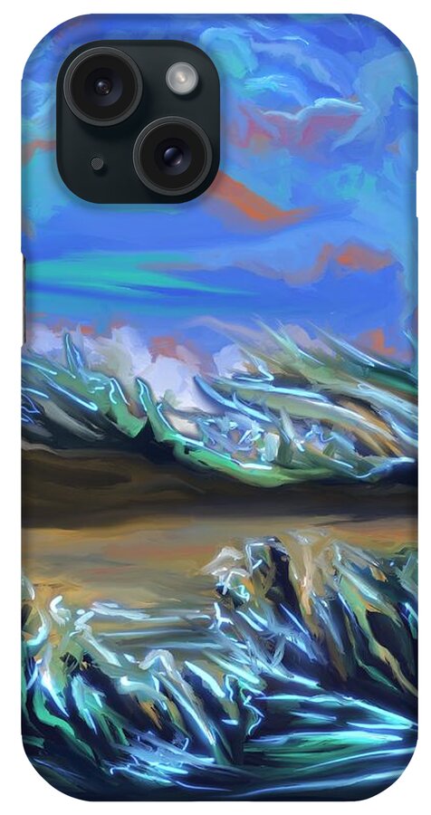 Landscape iPhone 15 Case featuring the digital art Last Light by Angela Weddle