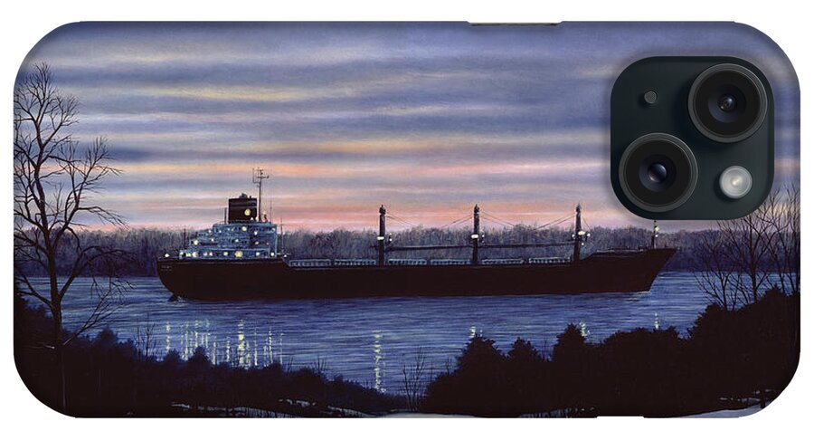 Last Ship Out iPhone Case featuring the painting Last Ship Out by John Morrow