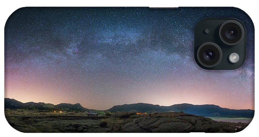 Late Night Milky Way Show Copy iPhone Case featuring the photograph Late Night Milky Way Show Copy by Darren White Photography