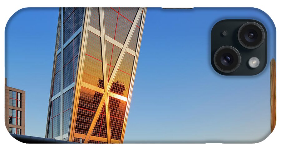 Estock iPhone Case featuring the digital art Leaning Tower Modern Building by Riccardo Spila