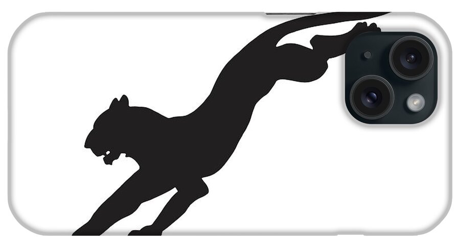 Agile iPhone Case featuring the drawing Leaping Wildcat by CSA Images