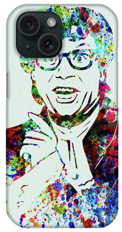 Austin Powers iPhone Case featuring the mixed media Legendary Austin Powers Watercolor by Naxart Studio