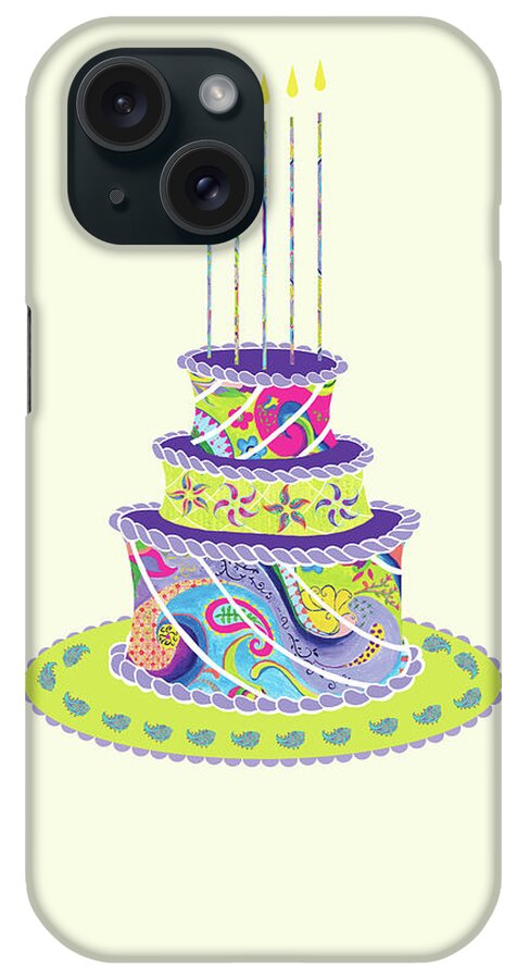 Lemon Lime Cake
Birthday iPhone Case featuring the painting Lemon Lime Cake by Green Girl Canvas