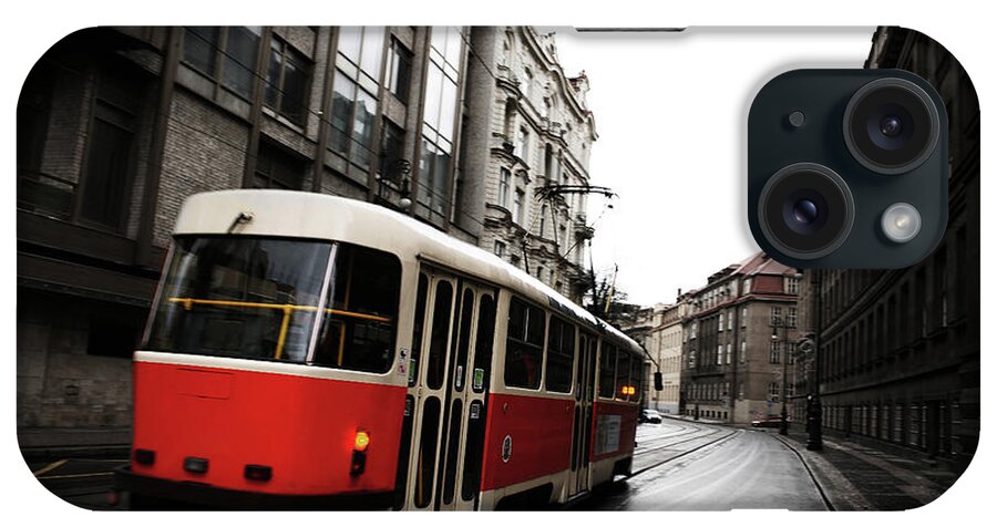 Lightrail iPhone Case featuring the photograph Light Rail Train In Praha by Copyright By Patricklee