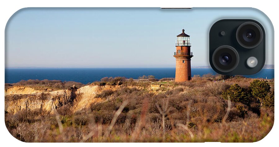 Estock iPhone Case featuring the digital art Lighthouse At Martha's Vineyard by Kav Dadfar