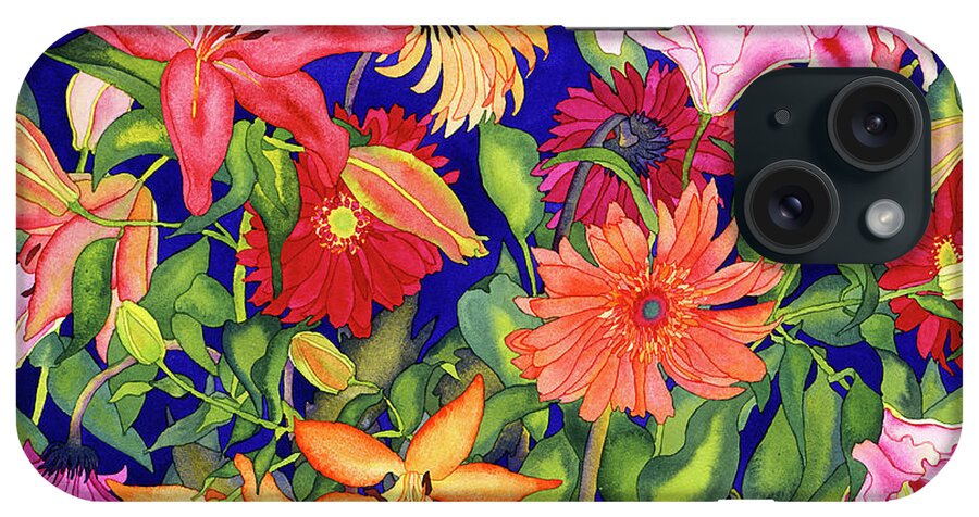 Lilies And Gerbers iPhone Case featuring the painting Lilies And Gerbers by Carissa Luminess